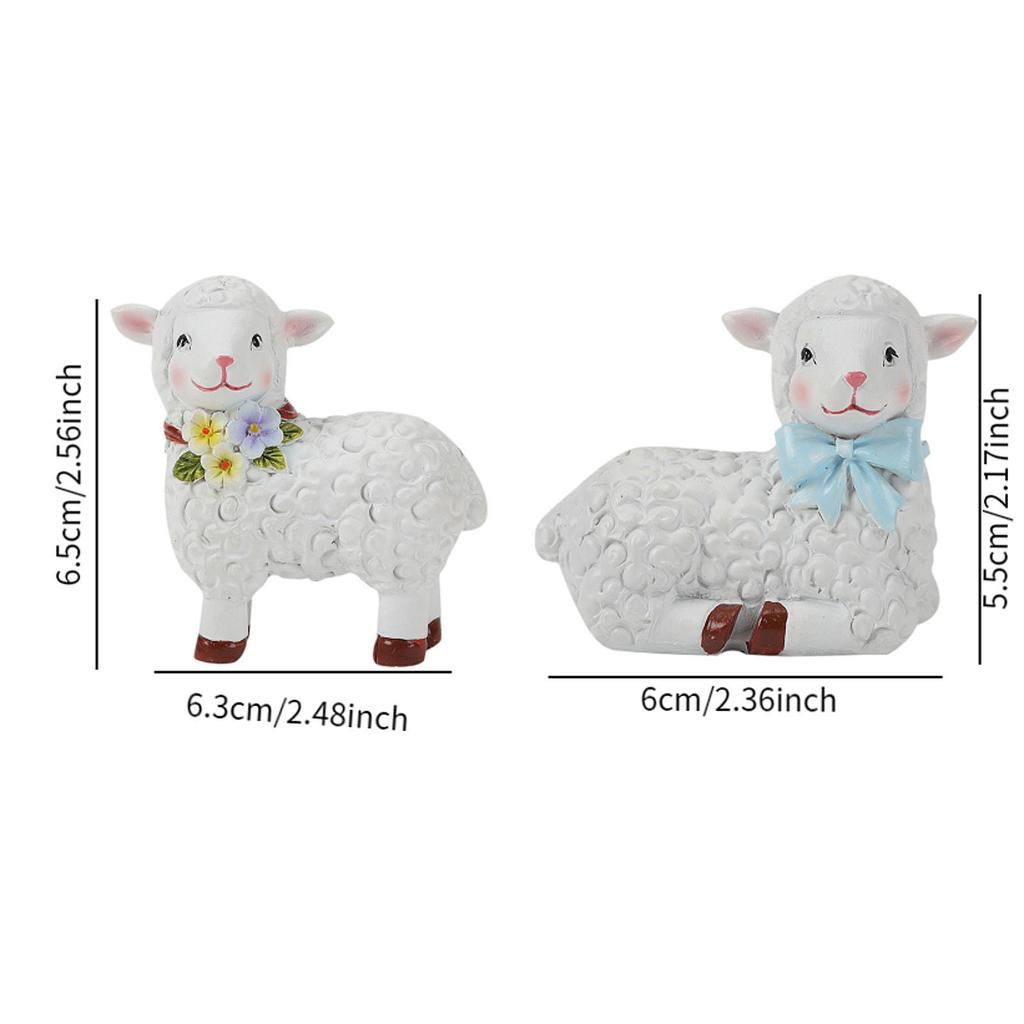 Sheep Statue Garden Accessories Flower Pot Decoration Decorative Craft DIY Gifts Landscape Ornament for Outdoor Flowerpot