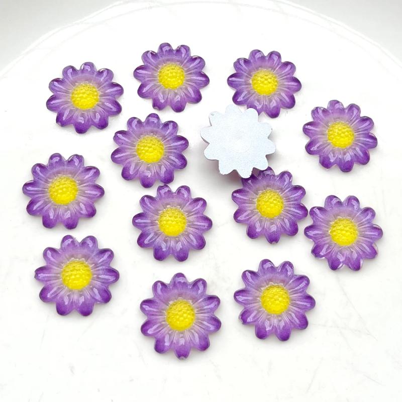20 Pieces of 20mm Colorful Flower Shaped Rhinestone Flat Back Scrapbook Suitable for DIY Decoration, Jewelry Gift Decoration