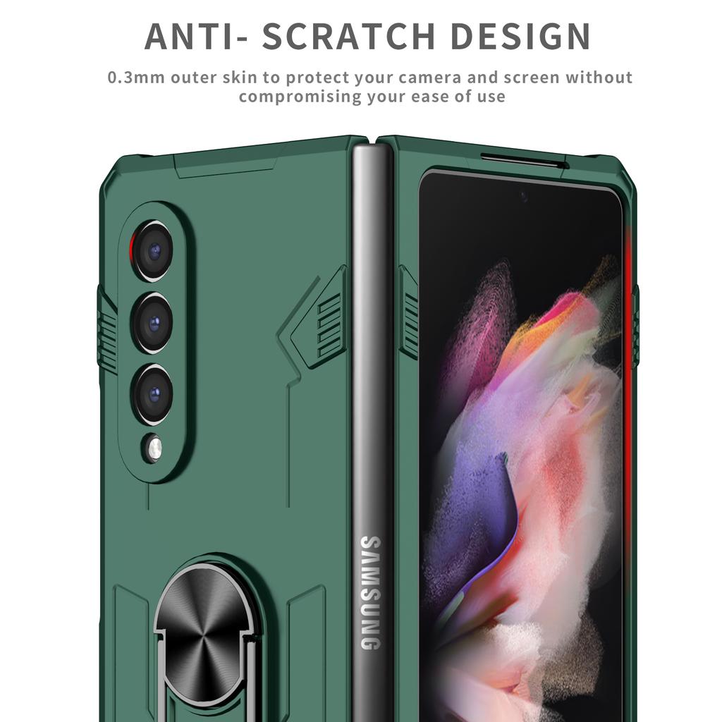 Drop Protection Stand Ring Cover Case For Samsung Galaxy Z Fold 3 4 Fold4 5g Fold2 Fold3 Fold 2 Anti -Sweat Hard Phone Cases