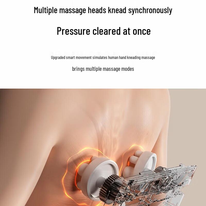 AUX Portable Neck, Shoulder & Back Massage Cushion with Heat CN plug (adapter included)