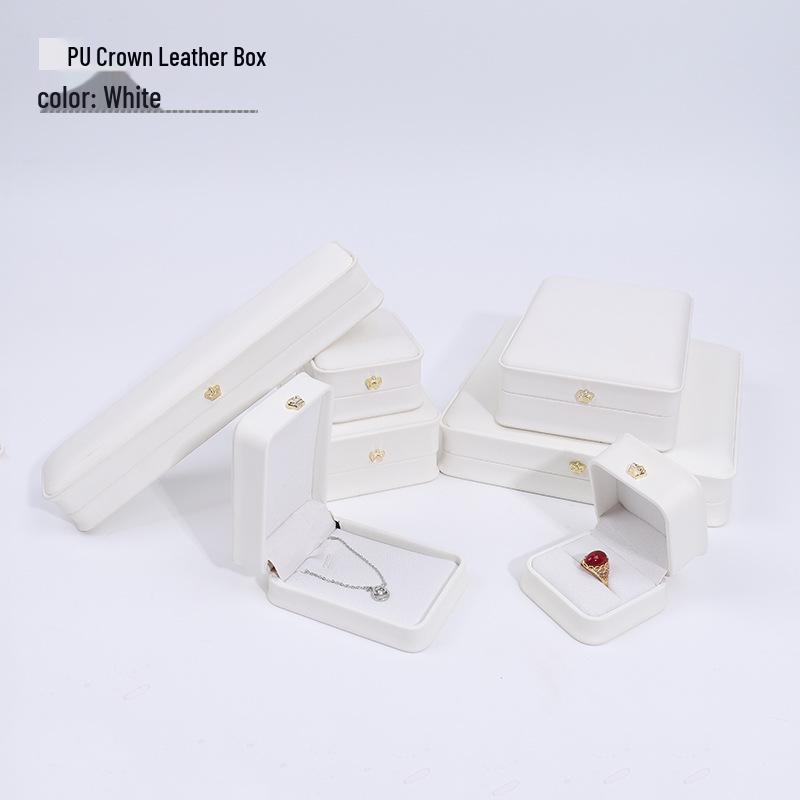 Luxury PU Leather Jewelry Gift Box for Rings, Earrings, Bracelets, and Necklaces