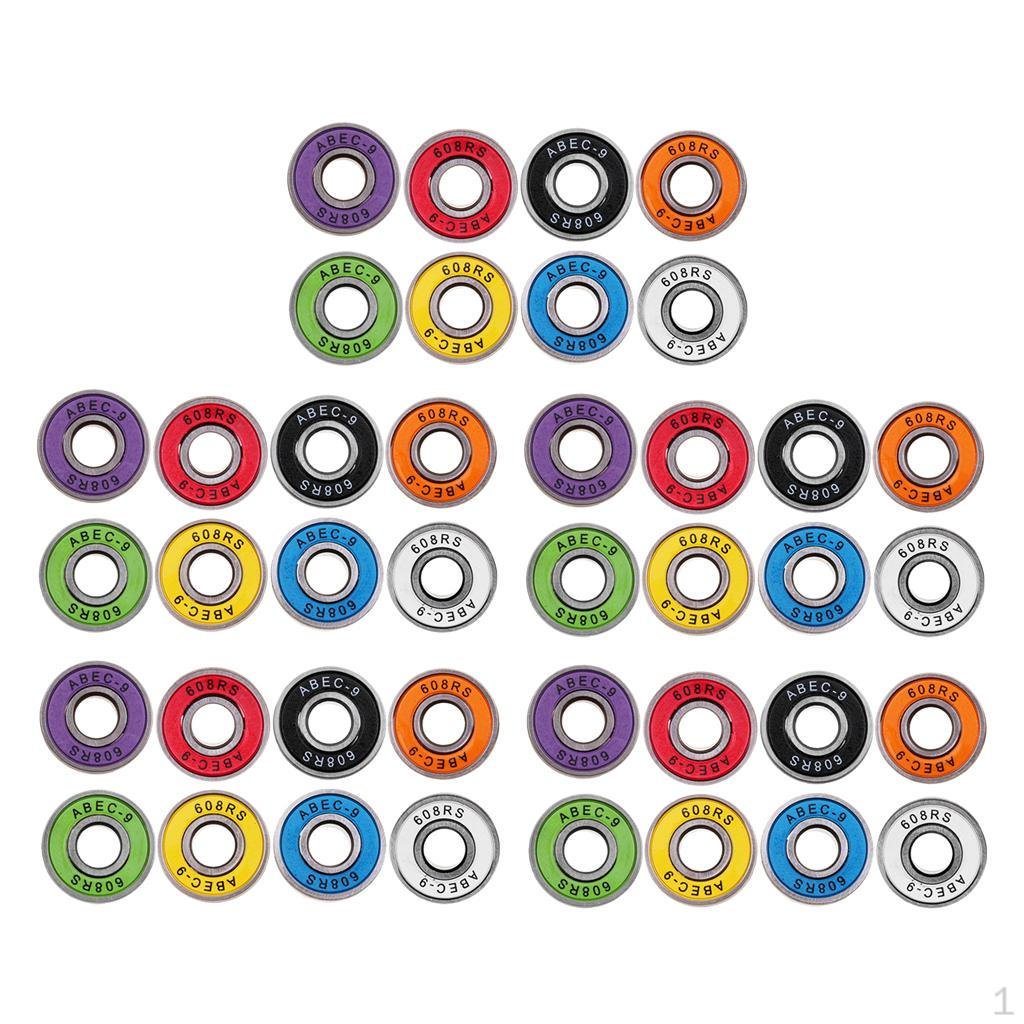 

40 шт. Бесфрикционные подшипники 9 для скейтборда и роликовых коньков
