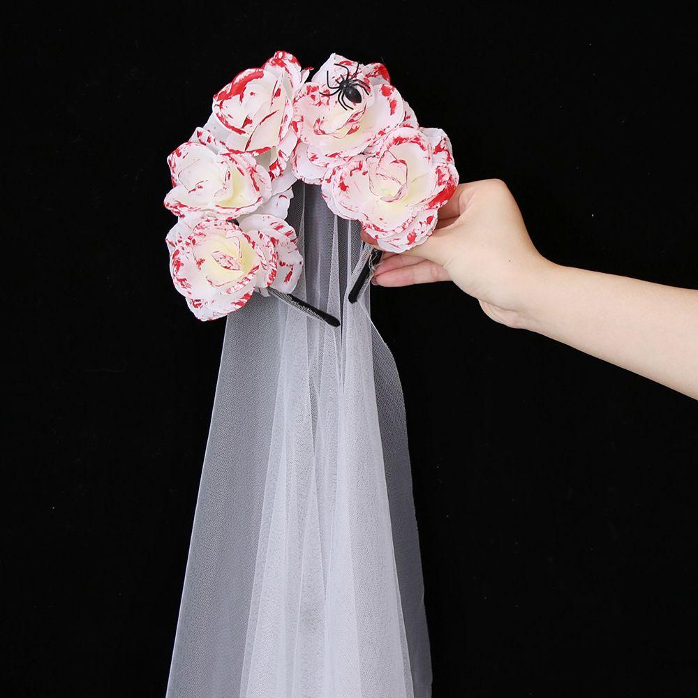 Decor Non-slip Halloween Headband Korean Style Hair Accessories Blood Stains Rose Women Hair Hoops