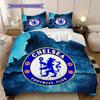 Chelsea Football Club Emblem Display Three-piece Set (1 * Duvet Cover + 2 * Pillowcase, Without Core) 2D Flat Soft and Comfortable