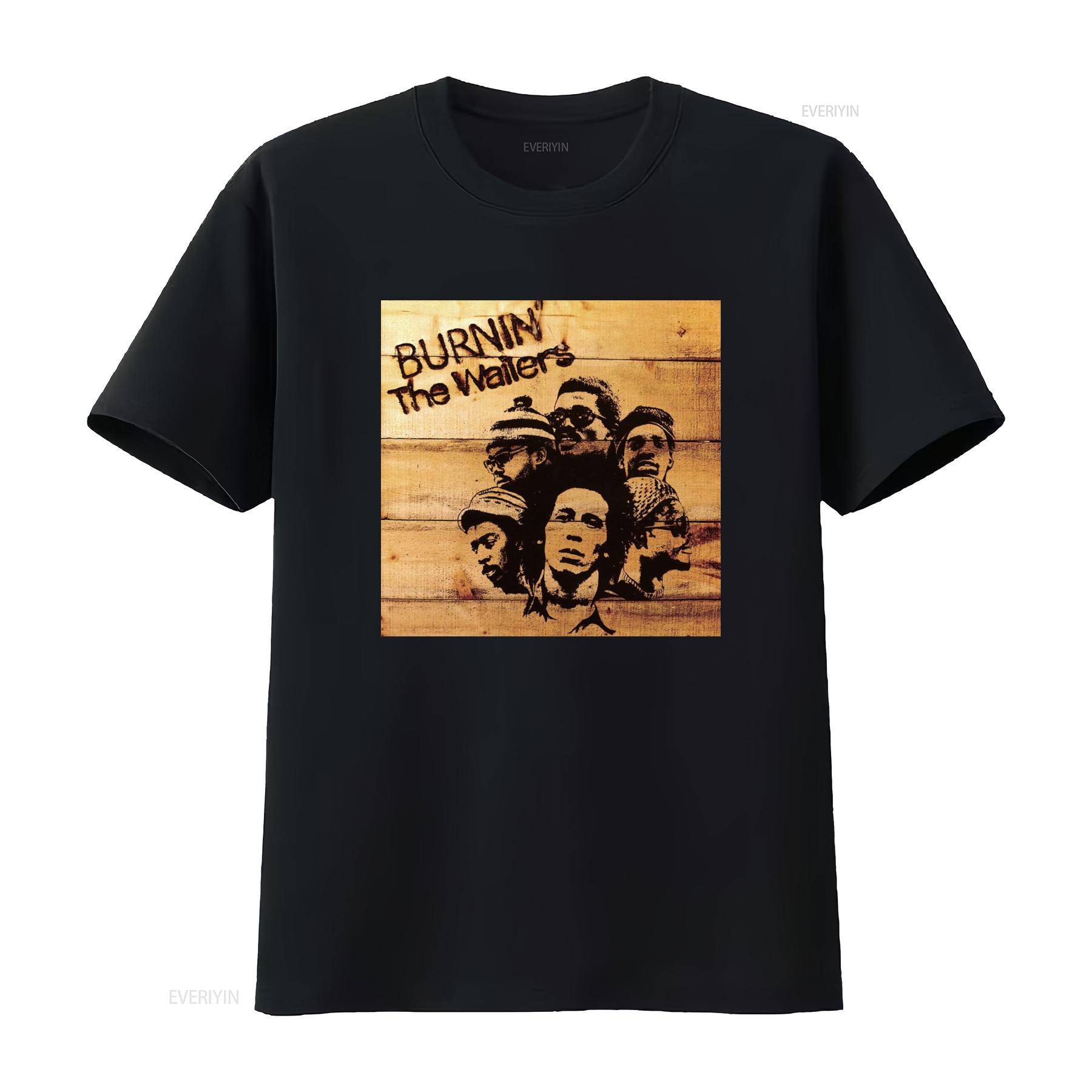 

Bob Marley The Wailers Burnin Classic T Shirt Reggae Legend Design vintage Washed Casual Slightly Stylish graphic Unisex 4XL