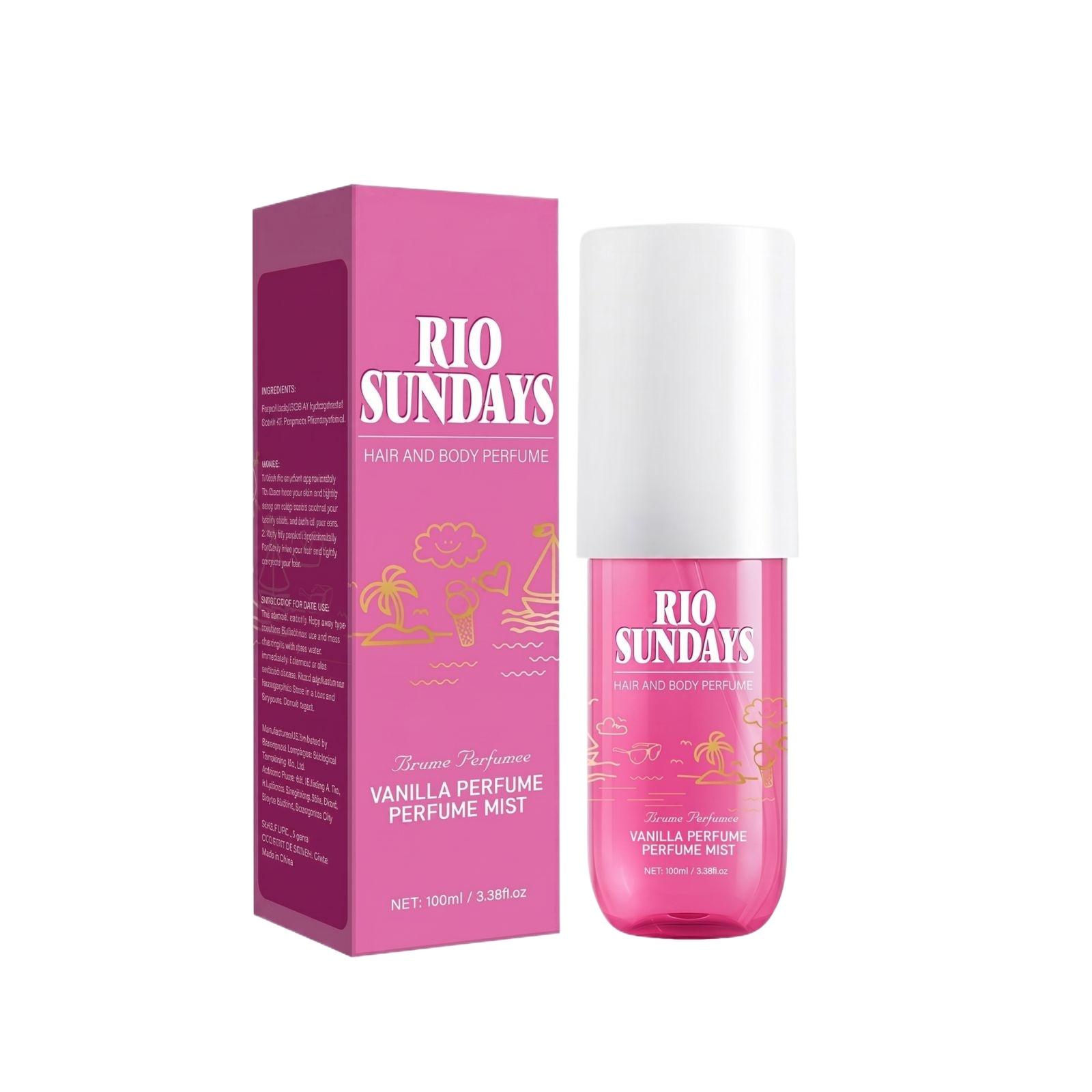 

Rio Sundays Hair and Body Perfume Mist Vanilla Scent Long-Lasting Fragrance for Hair and Body Deodorizing and Refreshing Use One Size розовый