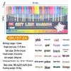 Guang Na 157 Double-Line Metallic Glitter Marker Set - 24 Colors