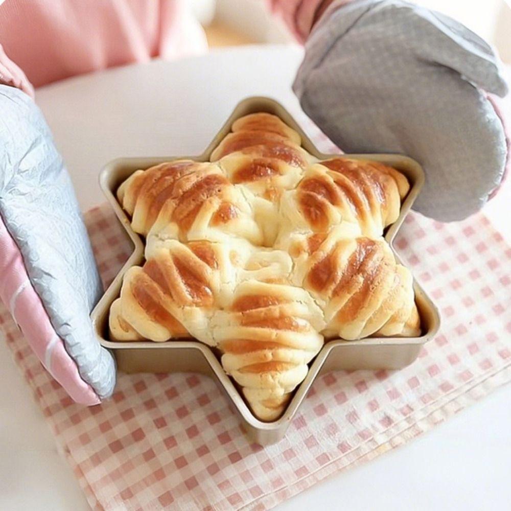 Carbon Steel Star Shape Cake Pan Creative Multifunction Non-stick Baking Pan Easy Release Reusable Baking Tray Dessert Making