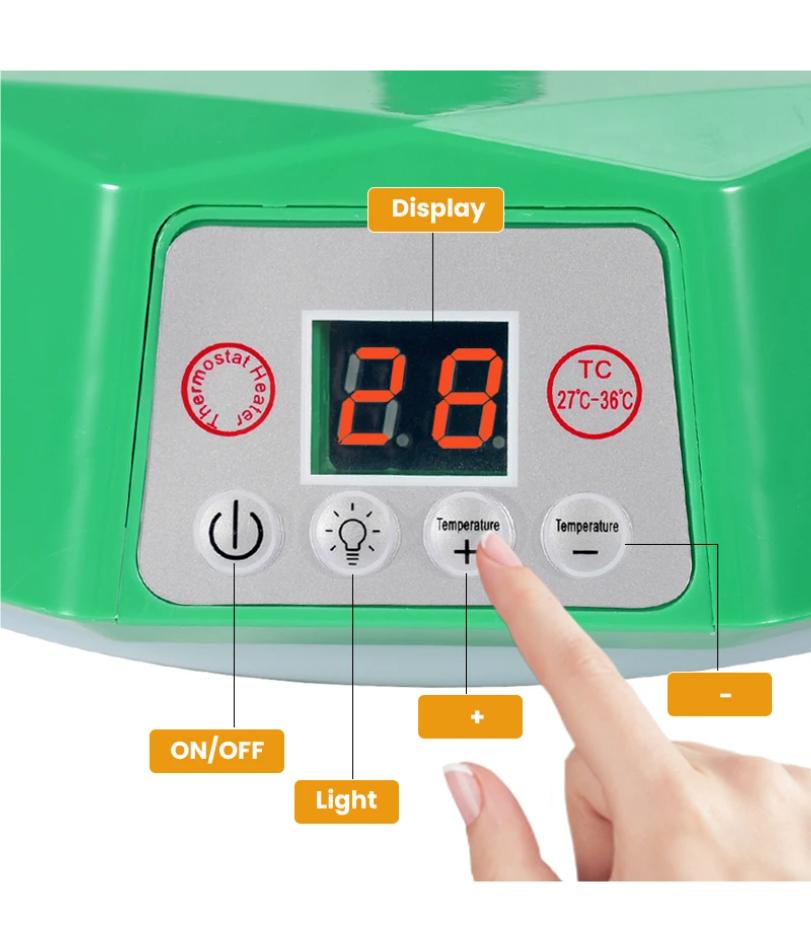 Lampă Inteligentă de Încălzire pentru Păsări de Curte, Controler Termostatic de Temperatură, Încălzitor, Lumină Caldă pentru Animale, Incubator pentru Clocit Păsări de Curte