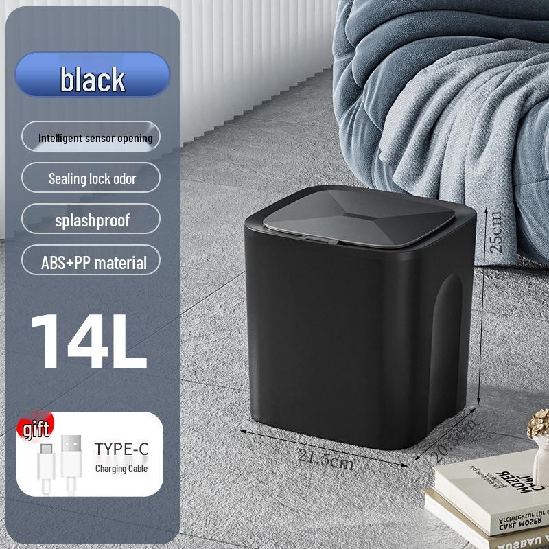 2026 Smart 18L Induction Trash Can with Lid & High Appearance for Living Room