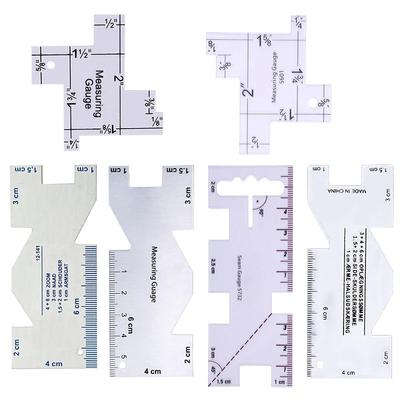Precision Seam Measuring Gauge Metal Quilting Tailor Ruler Template Sewing Ruler For DIY Patchwork Quilting Craft Accessories