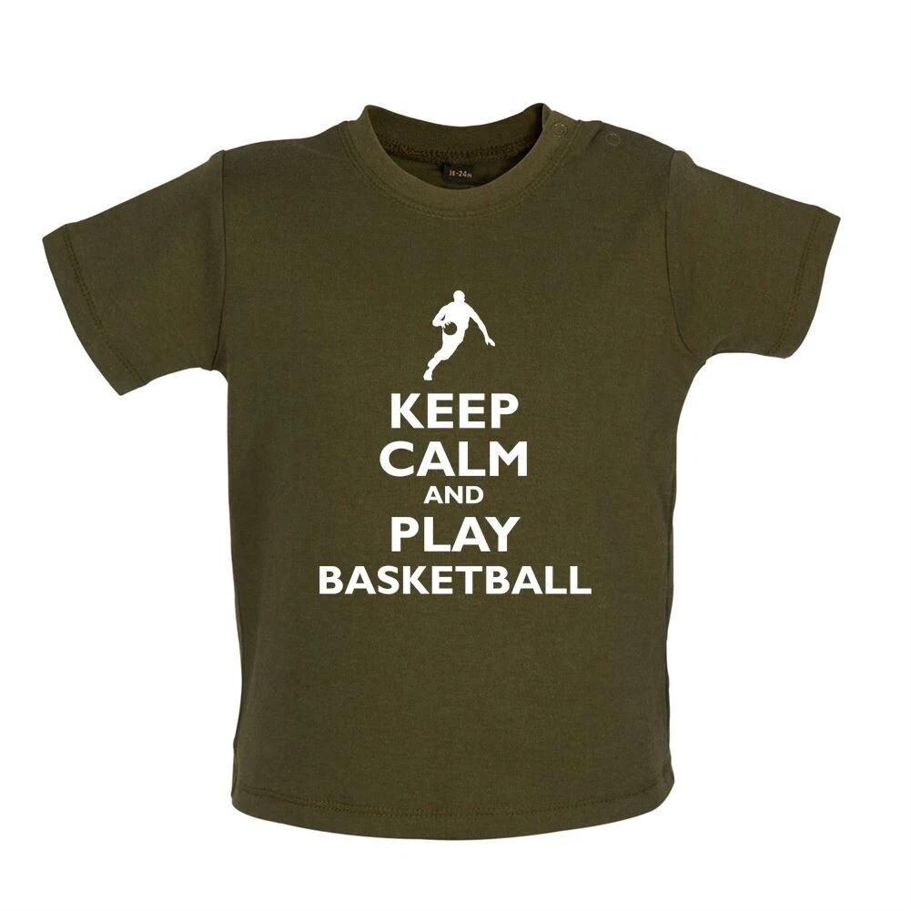 

Keep Calm and Play Basketball - Baby Kids Boys Girls Unisex T-Shirt / Babygrow - Player Hobbies Sports 110
