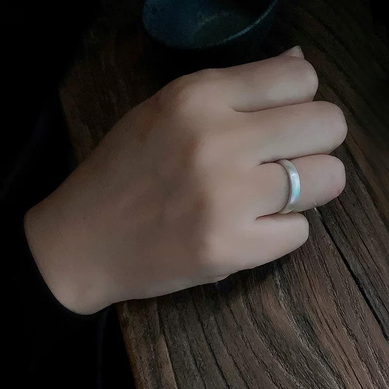 Autumn And Winter Fashion Commuter Must Enter High-Grade Metal Copper-Plated Platinum Matte Matte Brushed Plain Ring Ring