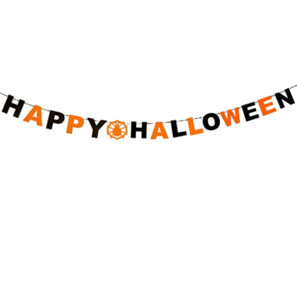 Hanging Happy Halloween Banner Party Decor Pull Flag  Halloween Party Decoration