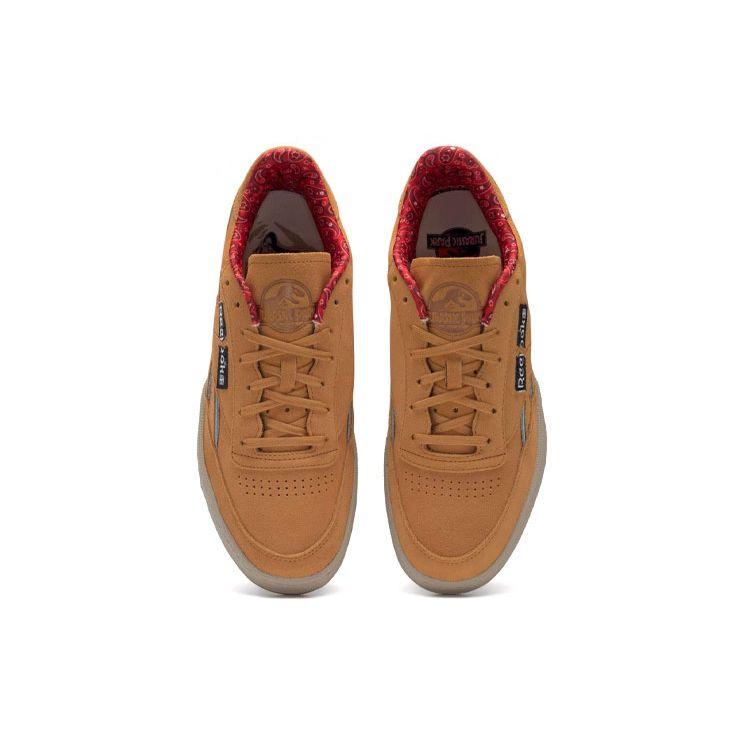 Jurassic Park X Reebok Club C Dr. Alan Grant Unisex Sneakers Brown Rich-Ochre Diffused-Blue GZ6322
