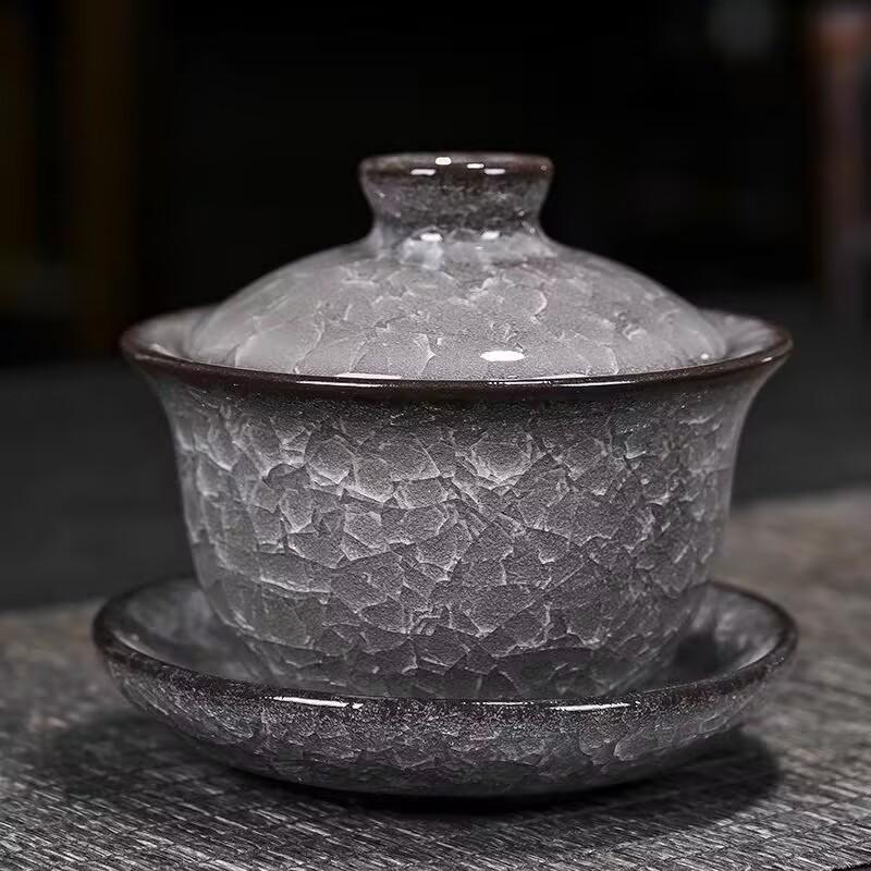 

Набор для чая Ру Кунг-фу Бытовой 2025 Офисный Чайный Набор Чайник Чашка Набор Black Ice Sancai Gaiwan