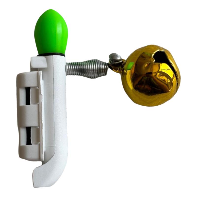 1 Piece Double Bells Rod Clip Fishing Bite Alarms Fishing Rod Bells Ring Induction Lamp Bright Night Flash Led Without Battery