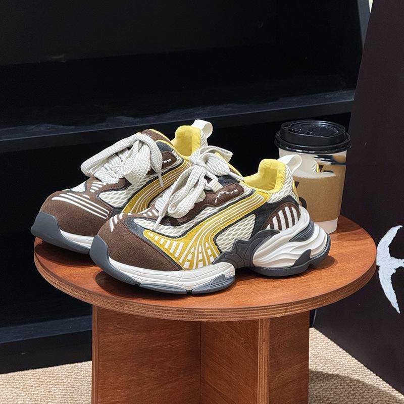 

[Fanfuna] Thick-soled heightening dad shoes for women 2025 new Korean version niche design versatile sports and leisure shoes 40