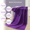 Microfiber Sauna Massage Bath Towel Soft Absorbent Beach Towel Beauty Salon AccessoryPurple