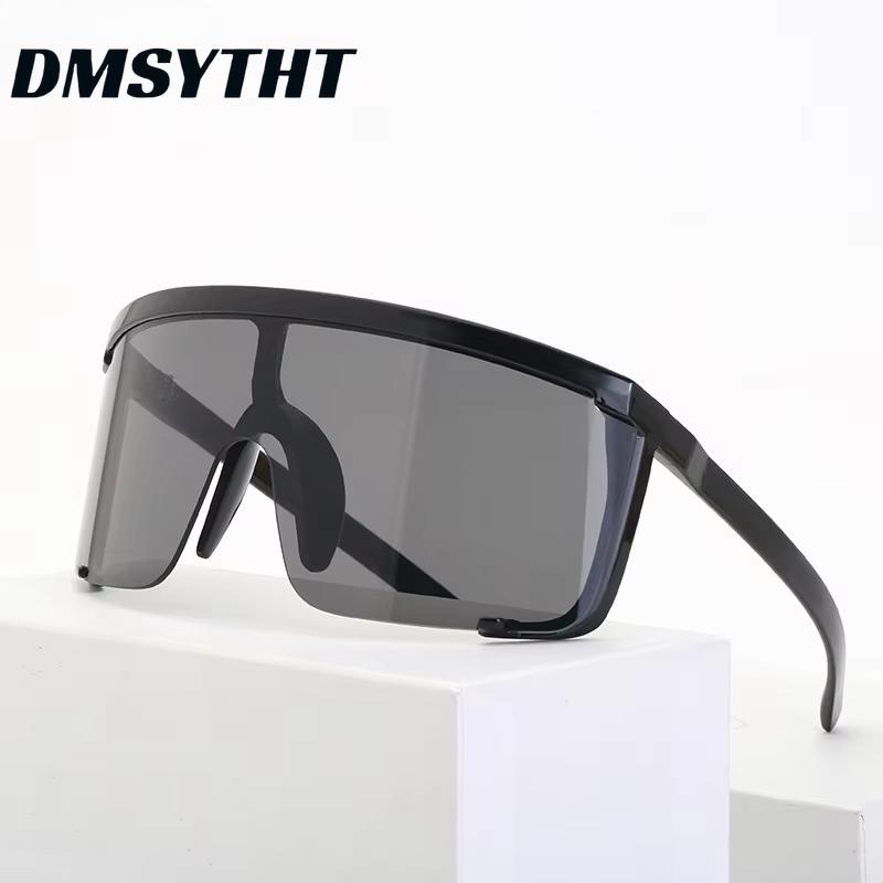 Non-polarized Fashion Integrated Design Large Frame Anti Blue Light Sunglasses Men Women Outdoor Sports Riding Wind Resistant Protection Eyeglasses