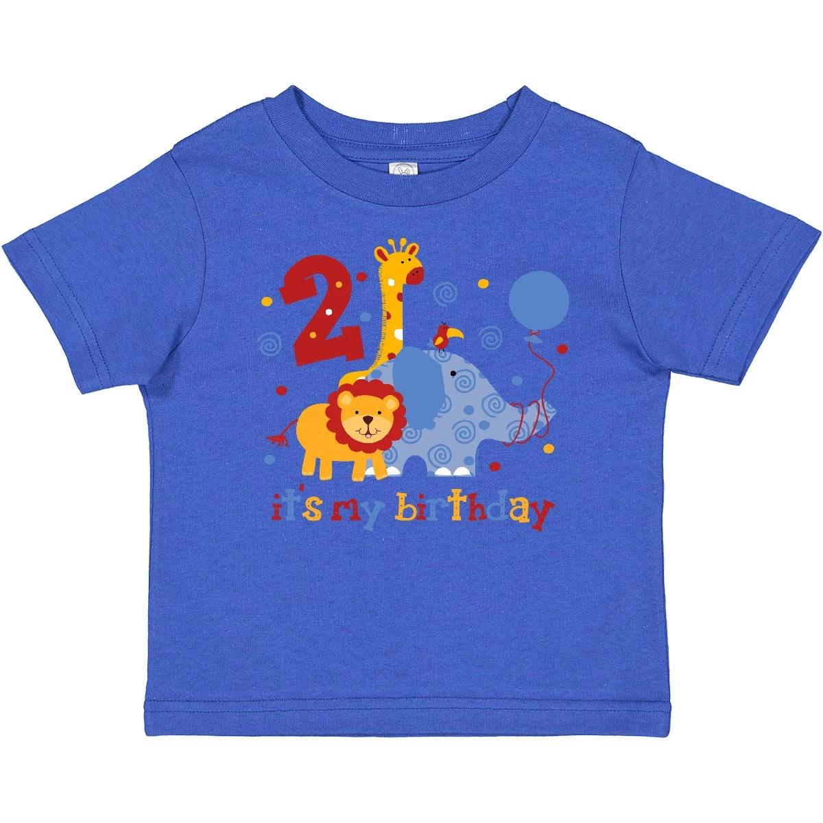 Inktastic Safari 2nd Birthday Baby T-Shirt Jungle Lion Elephant Giraffe Toucan 110