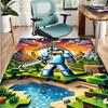 Gamer Pattern Rug, Indoor/Outdoor Mat, for Picnic, Gameroom, Bedroom, Office, Living Room, Home Decor Carpet, Birthday Gift