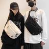 New Handbag Large Capacity Crossbody Bag Nylon Belt Pouch Travel Hip Bag Casual Solid Color Chest Bags Couple Young Student