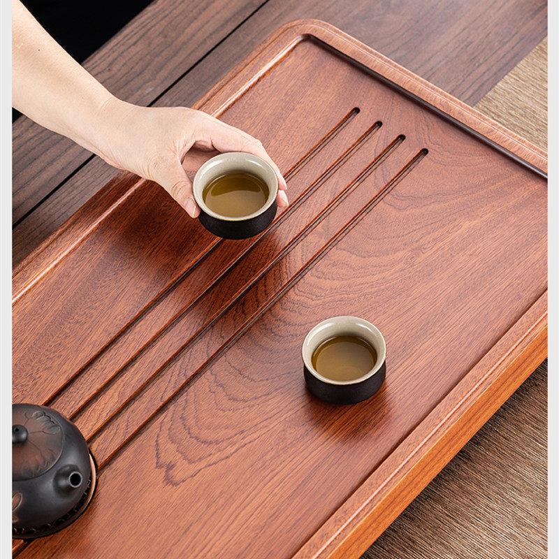 Rosewood Solid Wood Tea Tray - Elegant Chinese Tea Table & Brewing Set