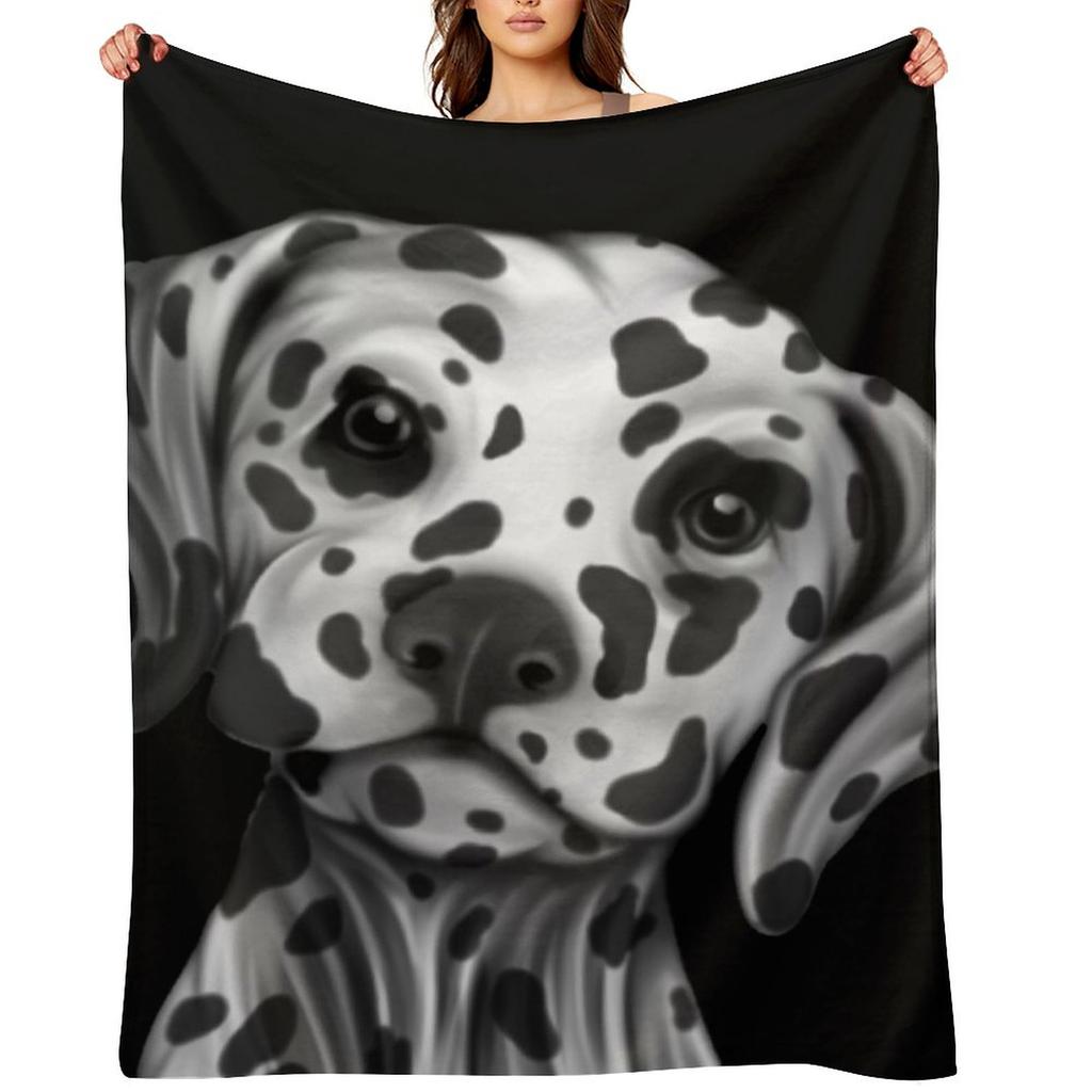 Dalmatian Painting Throw Blanket Thin Extra Large Throw Blankets For Baby Picnic Blankets