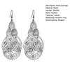 1 Pair Hook Earrings Exaggerated Retro Geometric Elegant Hollow Flowers Waterdrop Pendant Women Dangle Earrings Fashion Jewelry