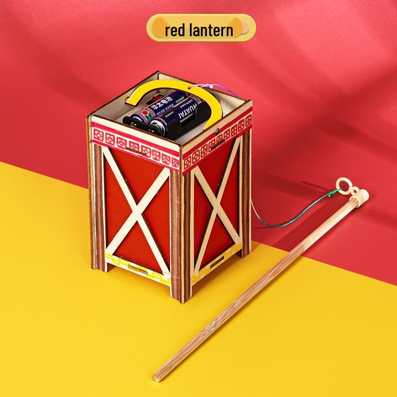 Handmade Red Lantern Kit: DIY Luminous Flower Craft
