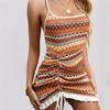 Summer Seaside Vacation Strap Skirt Ethnic Style Colorful Embroidered Sexy Dress