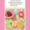 Non-Toxic Kitchen Toy High Quality Pretend Play Kids Simulation Wooden Food Salad Set Creative Wooden Fruit Toy Early Education Play House