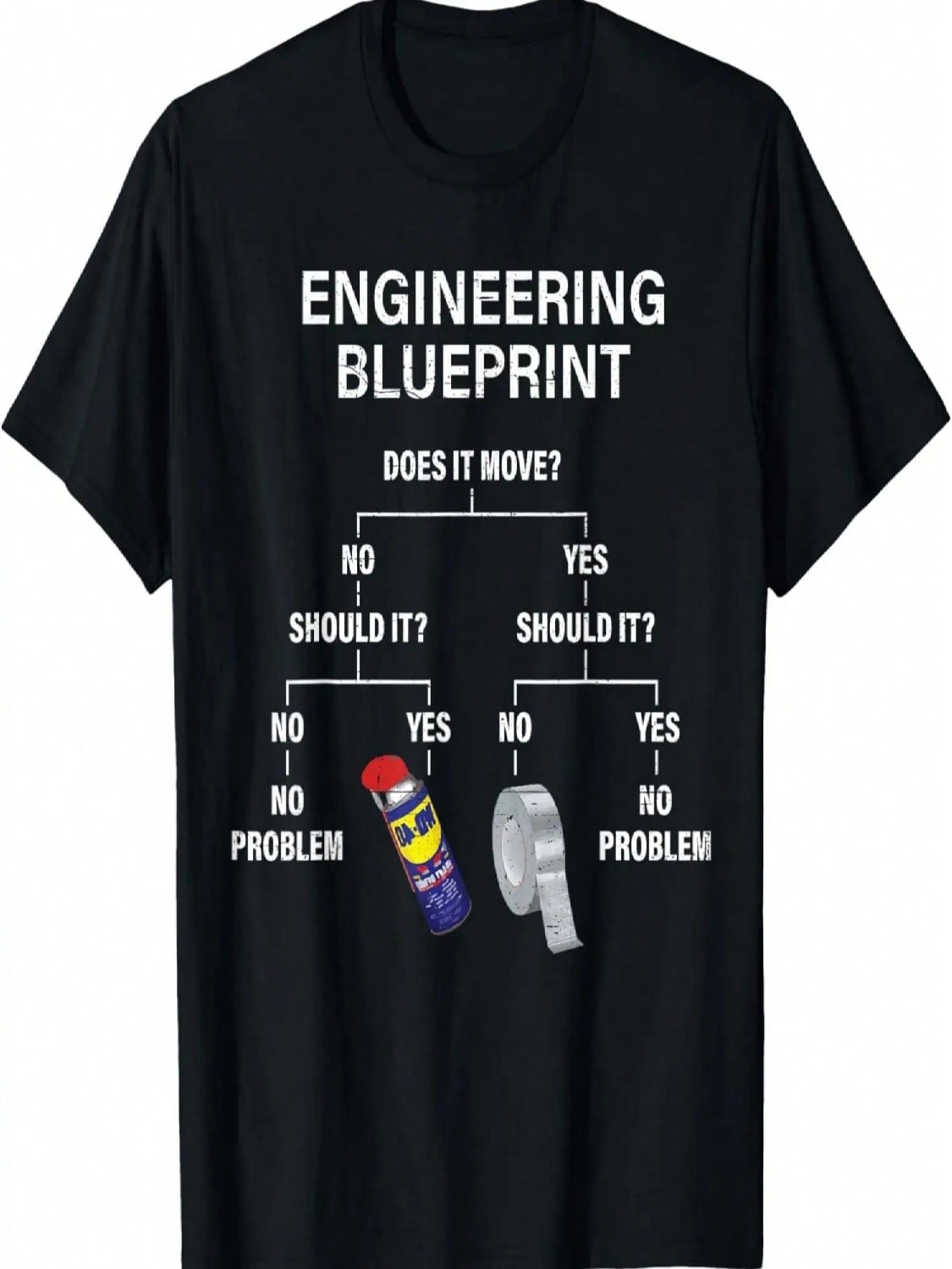 My Engineering Blueprint - Funny Engineer T-Shirt T-Shirt S