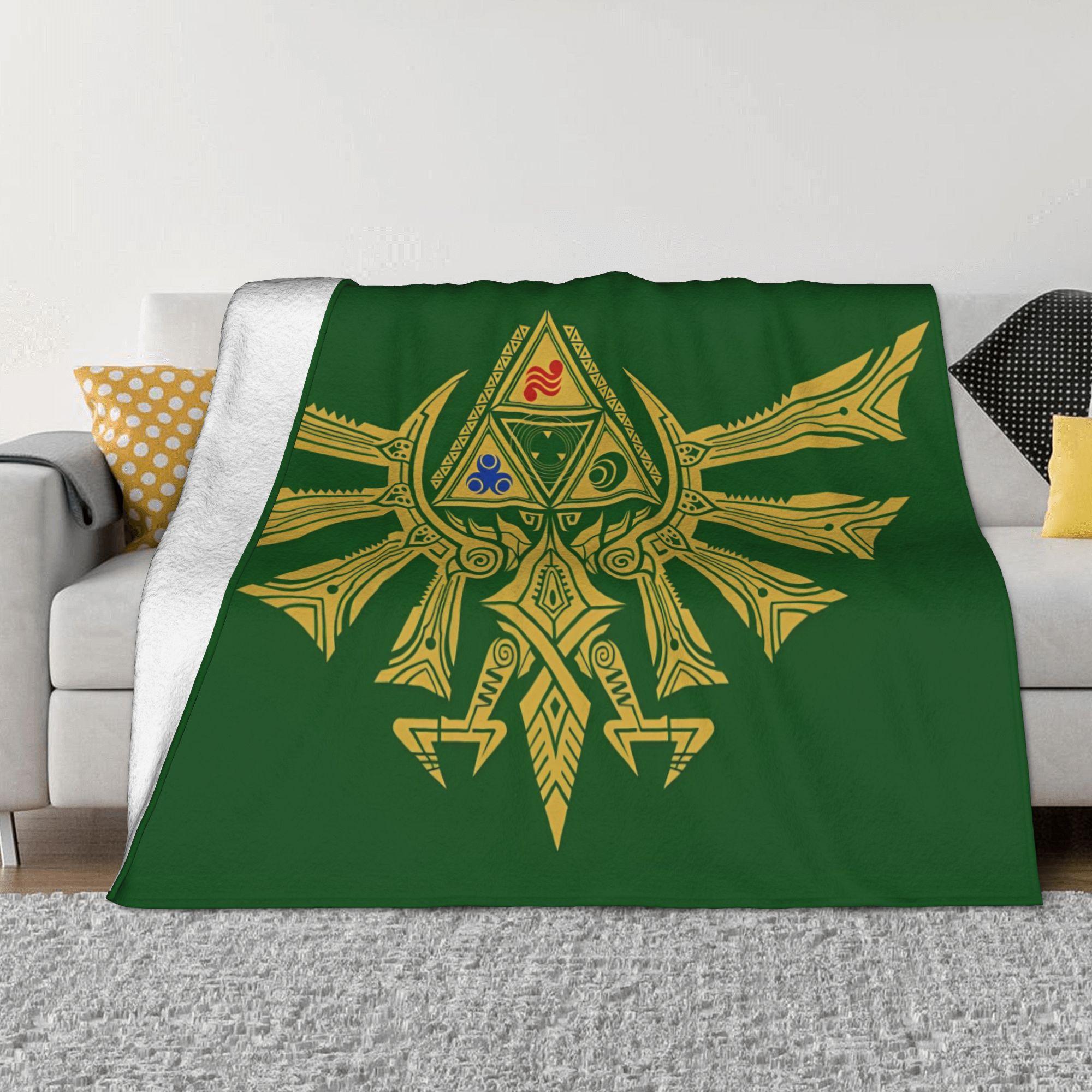 

Z-Zelda Legends Game Cartoon Blanket Fleece Summer Cool Symbol Breathable Super Warm Throw Blanket for Bed Travel Quilt 200x150cm 80x60in