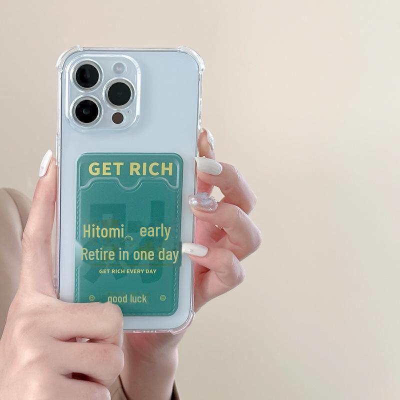 Zhitai TPU Silikon Kartenhalter Hülle für iPhone 13/14 Pro Max/15/16 Pro