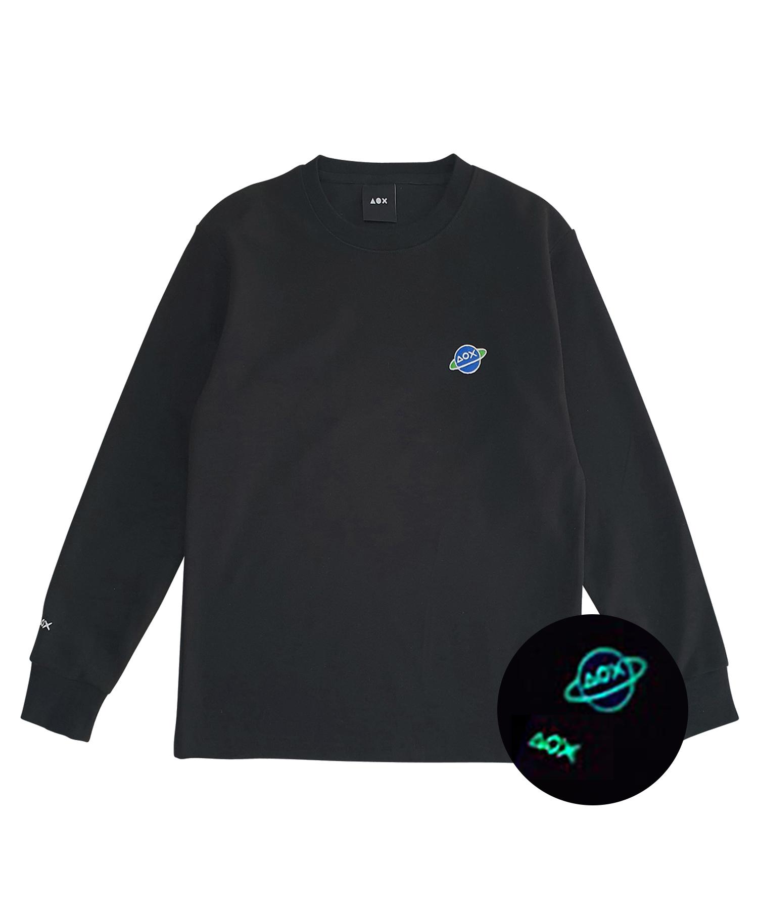 Вышитая футболка Aox Point Space(черный) Black/L