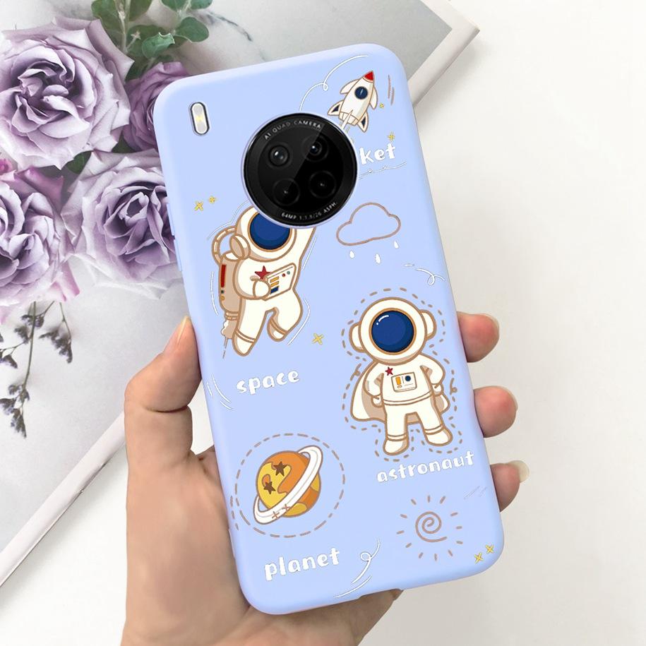 For Huawei Y9a 2020 Silicone Case FRL-22 FRL-23 Cute Astronaut Love Heart Slim Soft TPU Phone Case on Huawei Nova Y9a Y 9A Cover