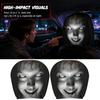 Unique Car Interior Mod Kits 4 Pcs Halloween Headrest Covers Creepy Ghost Face Seat Fun Driving Party Supplies Protector Universal Auto Decor