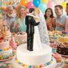  topper per torta nuziale coppia design elegante resina stile romantico decorazione torta creativa sicura figurine sposa sposo
