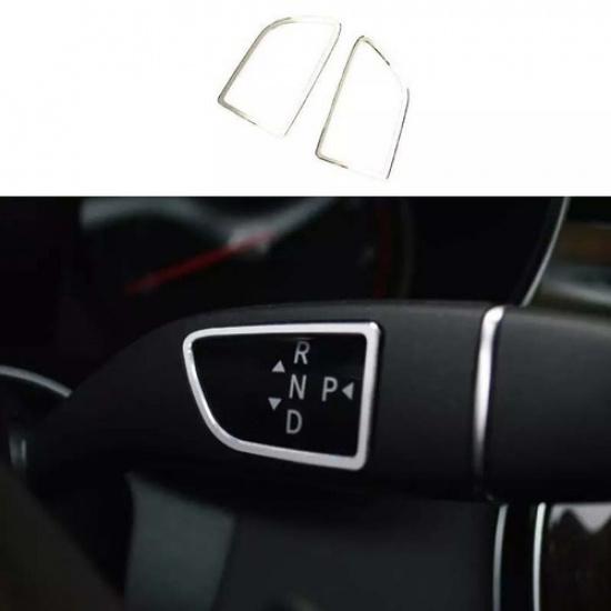 Lever Trim Car Steering Wheel For Mercedes-Benz GLC Silver Aluminum Shift Wiper