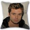 45X45cm Pillow Cover Sebastian Stan Home Decorative Pillowcase Square Zipper Cotton Linen Pillow Cases Bedroom 0331