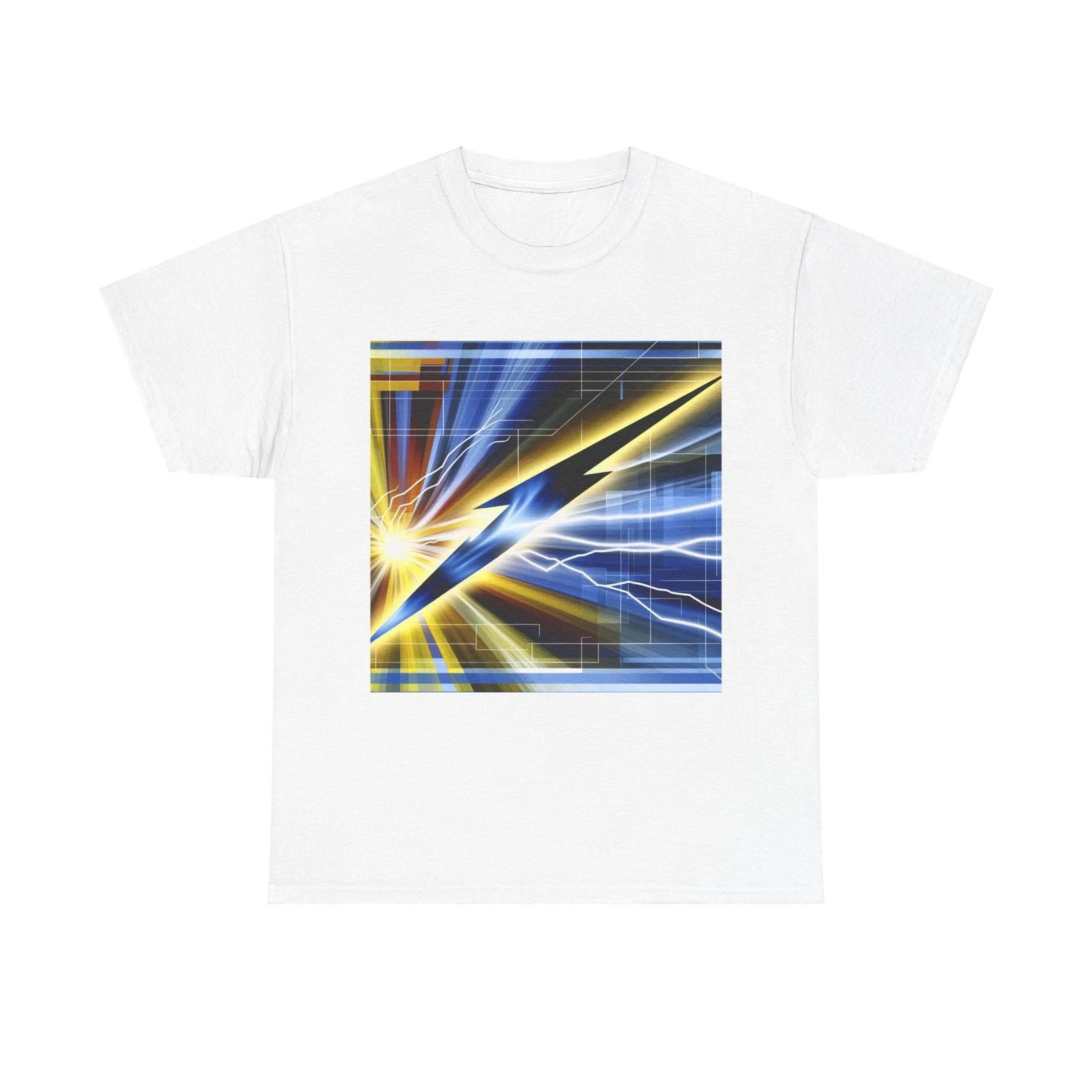 Unisex Adult T Shirt Lightning Bolt Futurism Art Print S