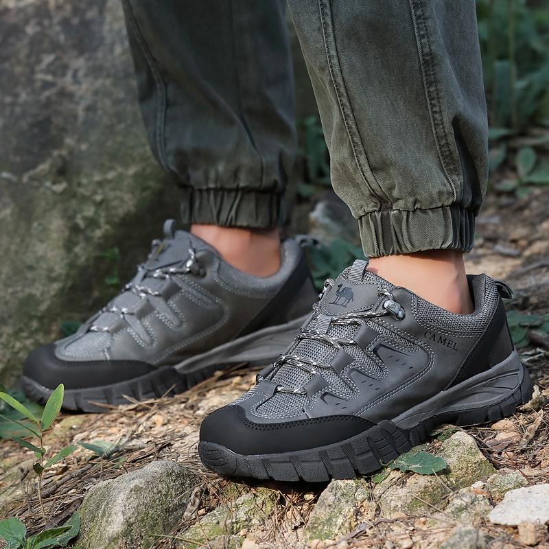 Black Hiking Shoes Men Designer Climbing Trekking Sneakers for Men Non-slip Breathable Wear-resistant Mens Walking Sneakers