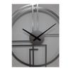 Metalowy czarny zegar ścienny Querencia o grubości 1,5 mm i wymiarach 60 x 60 cm