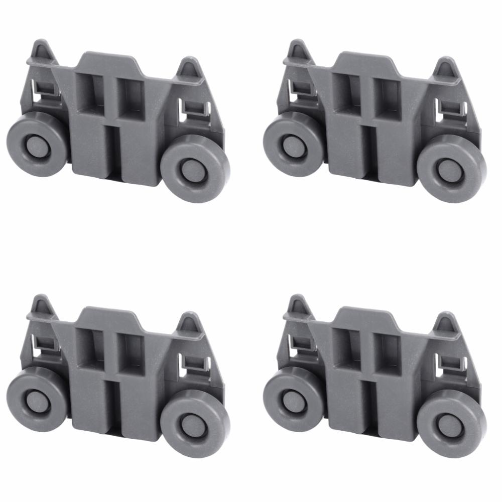4PCS Dual Wheel Dishwasher Wheels Lower Rack ABS Dish Rack Wheels for W10195417 Kitchen Maintenance