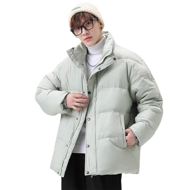 Cross-Border Korean Stand Collar Loose Thickened Couple Down Jacket