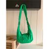 Large Capacity Nylon Shoulder Bag Women Casual Crossbody Sling Bag Lightweight Everyday Tote with Wide Adjustable Strap Crescent Bag