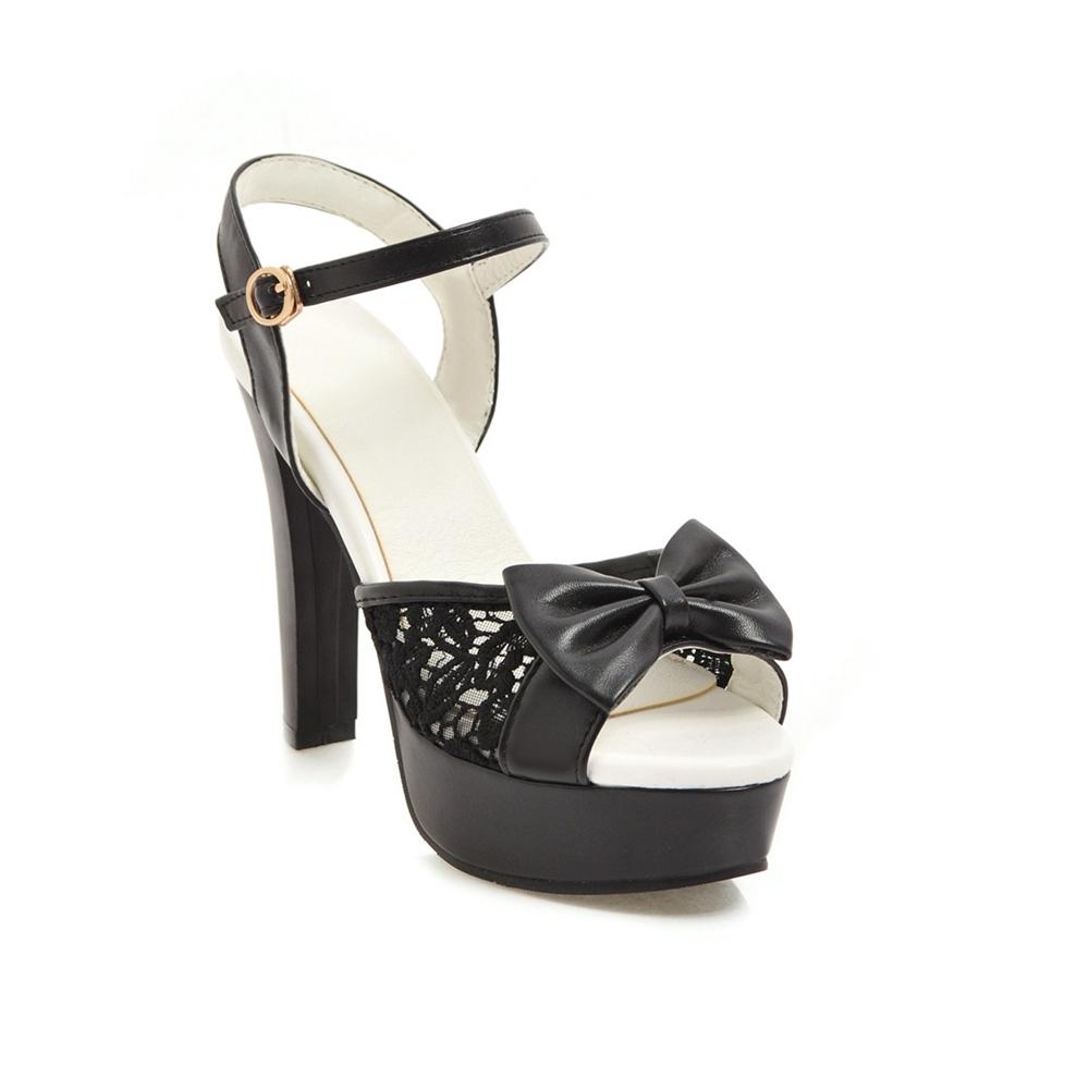 

Модные женские летние туфли из сетки с кружевом и бантом, с открытым носком, на высоком каблуке, женские сандалии на платформе, вечерние, белые, свадебные, женские zapatos de mujer 34