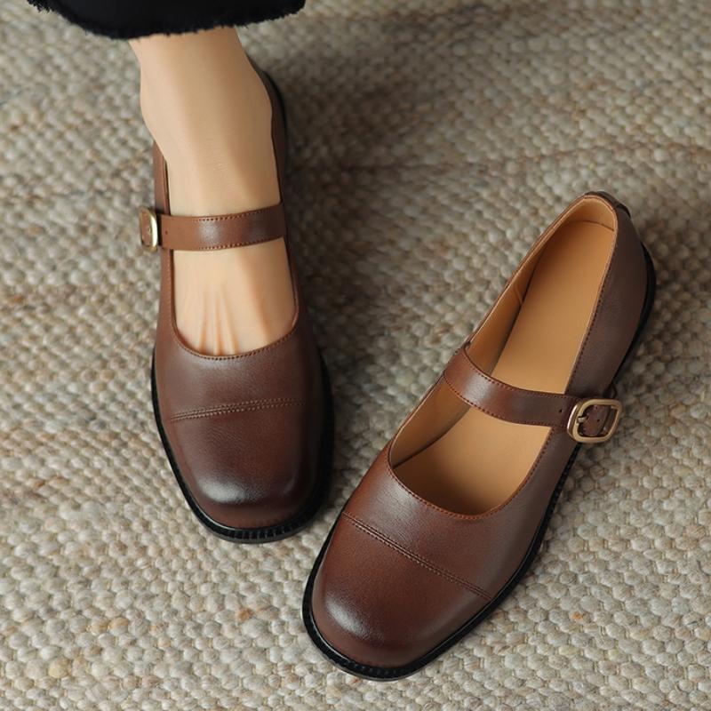 Modne Mokasyny Buty dla Kobiet Płaskie Codzienne Prawdziwa Skóra Płaskie Obuwie Studenckie Creepersy Oxfordy Buty Dziewczęce Duży Rozmiar 45 48